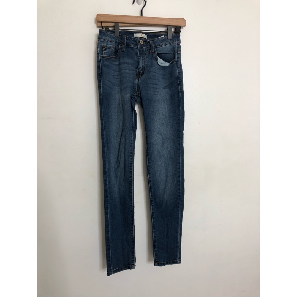 KanCan Womens Hi-Rise Medium Wash Stretch Skinny Jeans